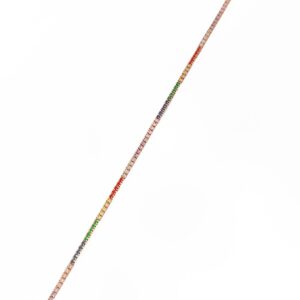 1,5 mm Renkli Taşlı Su Yolu Gümüş Bileklik