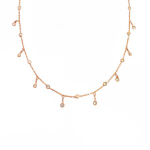 Sarkık Tifani Taşlı Gümüş Choker Kolye