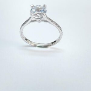 Swarovski Taşlı Gümüş Nişan Yüzüğü