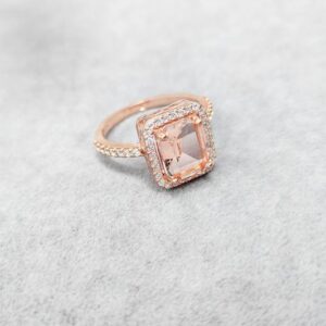 Pembe Swarovski Taşlı Gümüş Yüzük