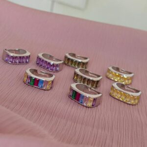 Ruby Baget Taşlı Gümüş Yüzük