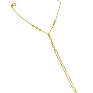 Beyaz Taşlı Kalpli Gümüş Şahmeran Bileklik - Gold Renk